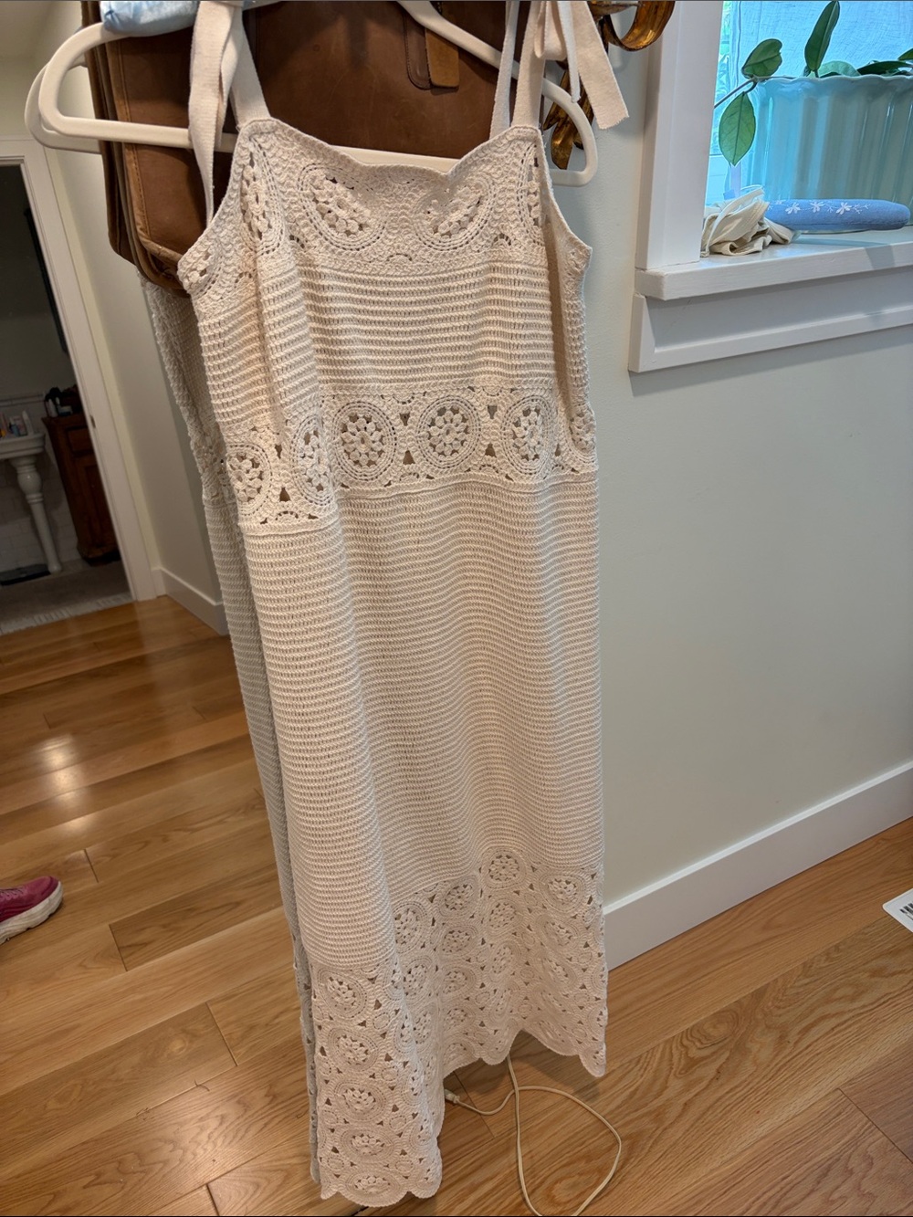 viral loft beach crochet dress